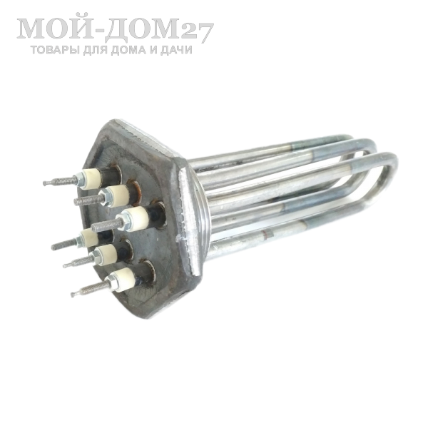 БлокТЭН G2-1/2” - 4,5 кВт для ЭлектроКотла Теплотех | Мой-Дом27 БлокТЭН G2-1/2” - 4,5 кВт для ЭлектроКотла Теплотех | Мой-Дом27 | <u>Мощность</u>: 4,5 кВт (1,5+1,5+1,5 кВт)<br>
 <u>Резьба</u>: G 2½"<br>
 Электропитание: 220/380 В<br>
 Длина нагревательного элемента (с резьбой): 23,5 см<br>
 Комплектация: ТЭН<br>
 Материал: нержавеющая сталь<br>